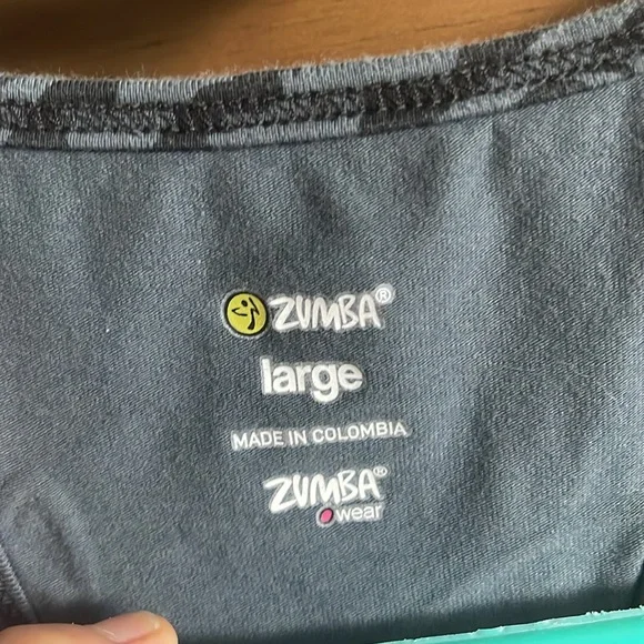 Zumba Fitness Black and Pink Tribal Tank Top - Picture 2 of 3